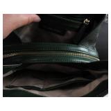 Michael Kors Pebble Leather Moss Green Medium Backpack HAS A USED SMELL, HAS SCUFFS AROUND BUTTON AND BOTTOM, USED