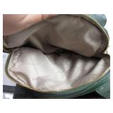 Michael Kors Pebble Leather Moss Green Medium Backpack HAS A USED SMELL, HAS SCUFFS AROUND BUTTON AND BOTTOM, USED