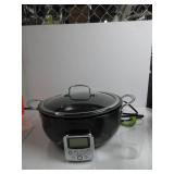 GreenPan Elite Essential Smart Electric 6QT Skillet Pot,Sear Saute Stir-Fry and Cook Rice, Healthy Ceramic Nonstick and Dishwasher Safe Parts, Easy-to-use LED Display, PFAS-Free, Black TURNS ON ADN WA