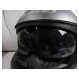 LS2 Helmets Assault Full Face Motorcycle Helmet W/SunShield (Brushed Alloy - 3X-Large) USED