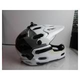 BELL Super 3R MIPS Adult Mountain Bike Helmet - Gloss White/Black, Large (58-62 cm) USED