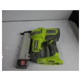 RYOBI ONE+ 18-Gauge Cordless AirStrike Narrow Crown Stapler P361 Green LIGHT TUENS ON, NOT TESTED, USED
