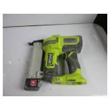RYOBI ONE+ 18-Gauge Cordless AirStrike Narrow Crown Stapler P361 Green LIGHT TUENS ON, NOT TESTED, USED