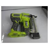 RYOBI ONE+ 18-Gauge Cordless AirStrike Narrow Crown Stapler P361 Green LIGHT TUENS ON, NOT TESTED, USED