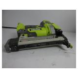 RYOBI ONE+ 18-Gauge Cordless AirStrike Narrow Crown Stapler P361 Green LIGHT TUENS ON, NOT TESTED, USED