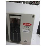 OXO Brew Conical Burr Coffee Grinder - Matte Black TURNS ON, USED