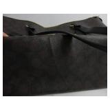 Coach Gallery Tote In Signature Canvas Brown/Black HAS A SLICE ON FRONT AND BOTTOM, LIKE NEW