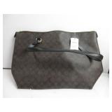 Coach Gallery Tote In Signature Canvas Brown/Black HAS A SLICE ON FRONT AND BOTTOM, LIKE NEW