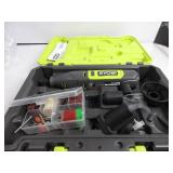 RYOBI 12V Cordless Rotary Tool Kit TESTED, WORKS, MISSING SOME BITS AND TYPE C CHARGER, SLIGHTLY USED