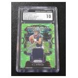2023 Prizm Rookie Gear Neon Green Pulsar CJ Stroud Jersey Rookie Card CGC 10