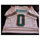 Miami Dolphins Braxton Berrios Custom Autograph Jersey PiA COA #b038042