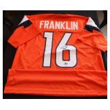 Denver Broncos Troy Franklin Custom Autograph Jersey Beckett COA #1W818906