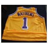 Los Angeles Lakers Wesley Matthews Jr. Custom Autograph Jersey JSA COA #WB713326