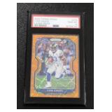 2020 Prizm Orange Lazer Cam Akers #376 Rookie Card PSA 10