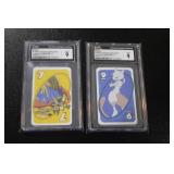 2019 Pokemon Playing Cards Pocket Uno Mewtwo & Zacian CGC 9 | 2 Cards