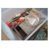 Assorted Hunting/Fishing - Tackle, Reel Parts, Shotgun Cleaning Rod