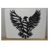 American Flag Eagle Metal Sign