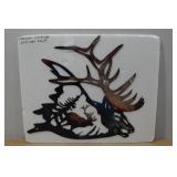 Metal Colorized Elk Wall Décor