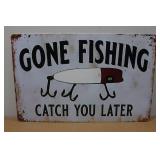 Novelty Metal Sign - Gone Fishing