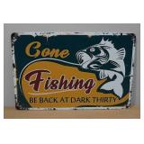 Novelty Metal Sign - Gone Fishing