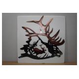 Laser Cut Steel Elk Wall Décor