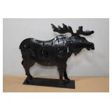 MN Moose Metal Tea Canoe Décor