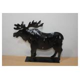 MN Moose Metal Tea Canoe Décor