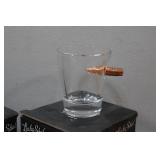 *4* Lucky Shot 2oz Shot Glasses with Embedded Bullets