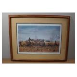 Framed Les Kouba Print "Roadside Ringnecks"