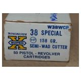 34 Winchester .38 Special +P 158 Gr Semi Wad Cutter Ammo