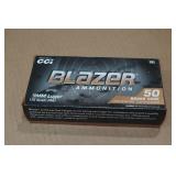 50 CCI Blazer Brass 9mm 115 Gr FMJ Ammo