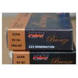 *100* PMC Bronze .223 Rem 55 Gr FMJ BT Ammo