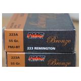 *100* PMC Bronze .223 Rem 55 Gr FMJ BT Ammo