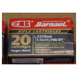 100 Barnaul .223 Rem 55 Gr FMJ BT Ammo