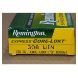 20 Remington Express .308 Win 150 Gr Core-Lokt PSP Ammo