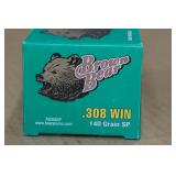 20 Brown Bear .308 Win 140 Gr SP Steel Case Ammo