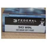 20 Federal Power-Shok .243 Win 100 Gr SP Ammo