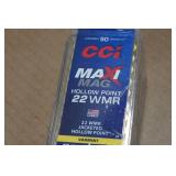 50 CCI Maxi Mag .22 WMR 40 Gr JHP Ammo
