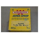 25 Winchester Super Speed .410 Bore 3" 6 Shot Shotshells