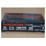 5 Winchester Supreme Elite 20 Gauge 2-3/4" Sabot Slugs