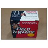 25 Federal Field & Range 12 Gauge 2-3/4" 8 Shot Shotshells