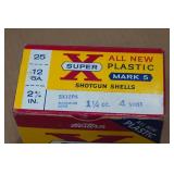 25 Western Super-X 12 Gauge 2-3/4" 4 Shot Shotshells