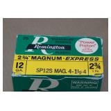 25 Remington Express 12 Gauge 2-3/4" Magnum 4 Shot Shotshells