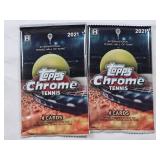 Lot of 2 Unopened Packs 2021 Topps Chrome Tennis