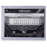 Byron Buxton 2023 Topps Chrome Black Refractor #22 and Numbered 27/199