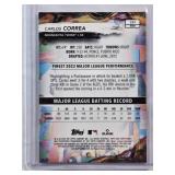 Carlos Correa 2024 Topps Finest Black Refractor No. 251 Rare and Numbered 14/150