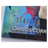 Carlos Correa 2024 Topps Finest Black Refractor No. 251 Rare and Numbered 14/150