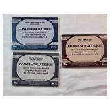 Lot of 3 2020 Topps Commemorative Medallion: Freddie Freeman, Trey Mancini, Eloy Jiminez