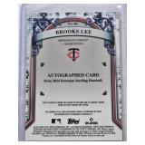 Brooks Lee Rookie 2024 Bowman On Card Auto Refractor No. PA-BL and Numbered 55/100