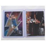 Lot of 2 Stephen Curry Cards: 2023-24 Panini Select Thunder Lane #10 & Stephen Curry 2013-14 Panini Hoops Courtside #12